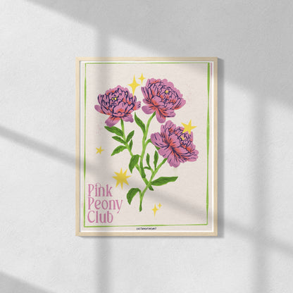 ✨ Pink Peony Club Poster✨
