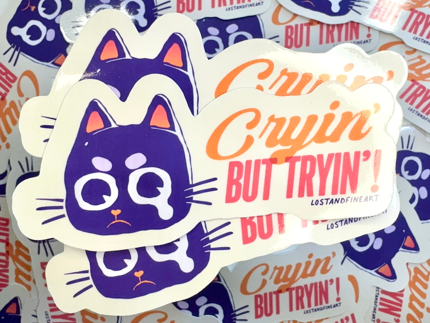 ✨ Cryin’ But Tryin’ Sticker ✨